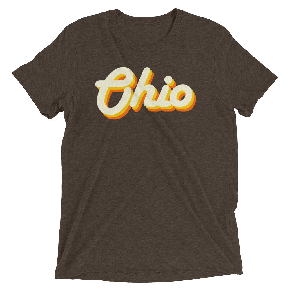 Unisex Homage Brown Cleveland Browns 2023 Battle of Ohio Tri-Blend T-Shirt